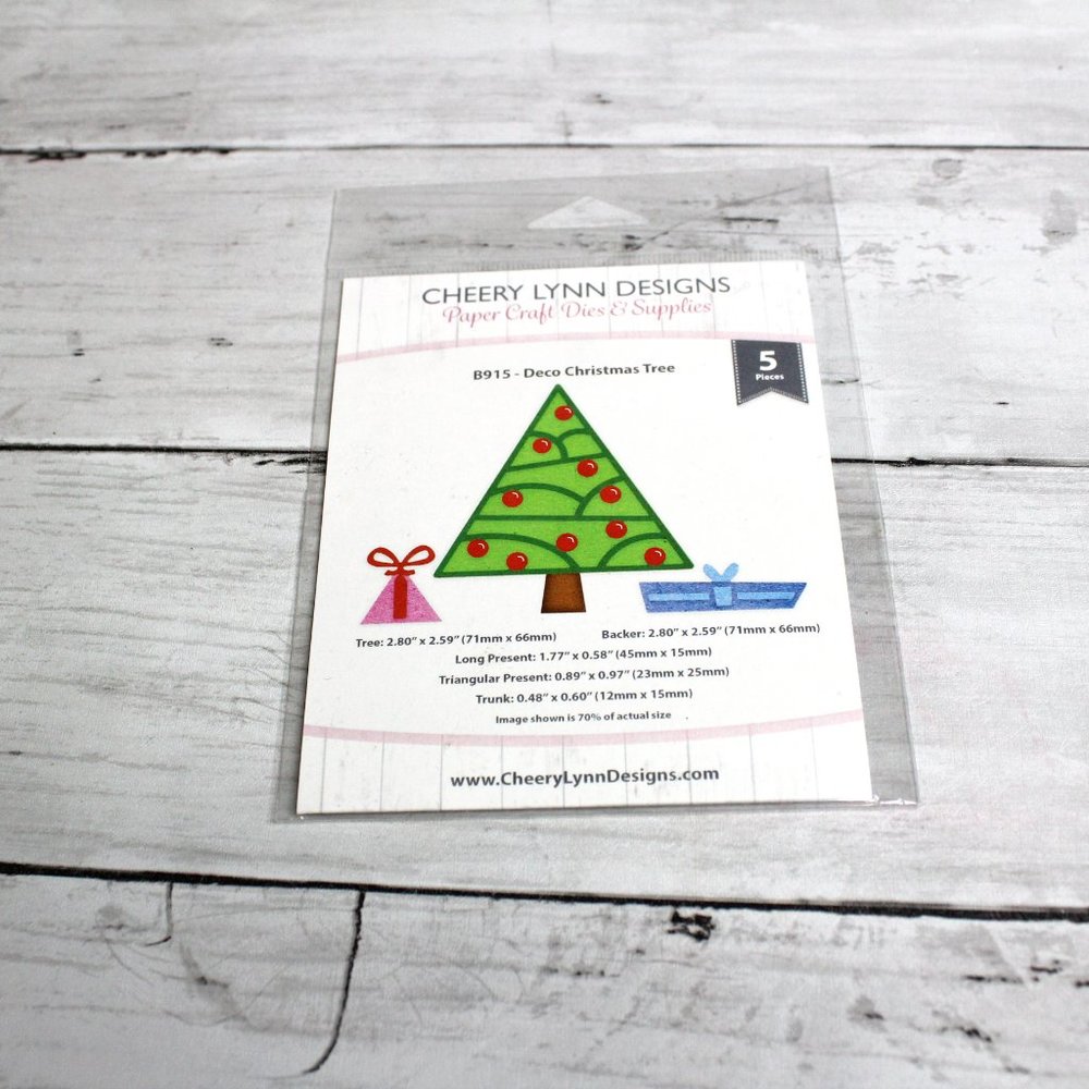 Cheery Lynn Deco Christmas Tree Metal Scrapbook Die Paper Craft Holiday